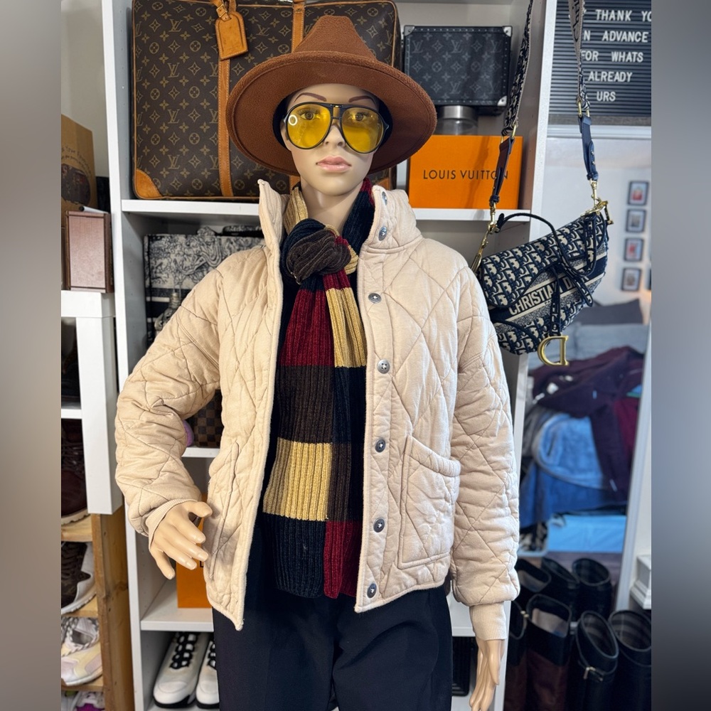 White Quilted Puffy Jacket